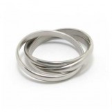 Three Circles 8mm Titanium Ring