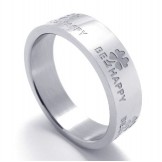 Beautiful Design Color Brilliancy to Have a Long Story Titanium Ring