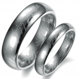 Quality and Quantity Assured Silver Tungsten Ceramic Ring For Lovers