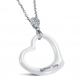 Quality and Quantity Assured Female Sweetheart Tungsten Ceramic Necklace