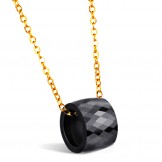 to Enjoy High Reputation at Home and Abroad Female Black Tungsten Ceramic Necklace