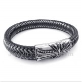 Men's Titanium Casted Cross Bracelet